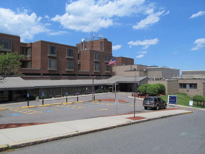 "File:Somerville Hospital, Somerville MA.jpg" by John Phelan is licensed under CC BY-SA 3.0