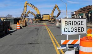 Road closure for Broadway bridge demolition March 2019. MassDOT, Public domain, via Wikimedia Commons.
